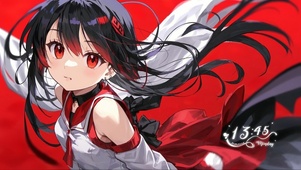 红影中的灵动少女