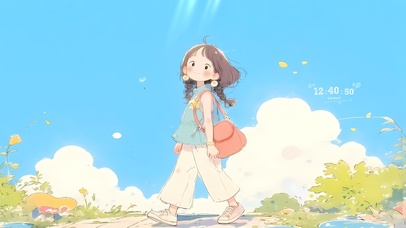 小清新风插画女孩