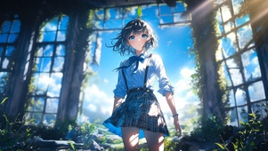废墟少女