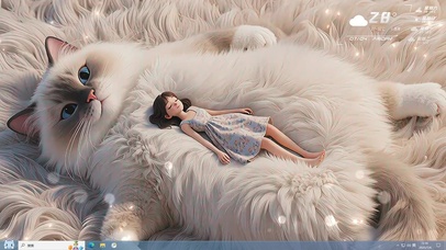 躺在大猫咪身上好舒服