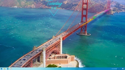 长桥跟大海风景桌面