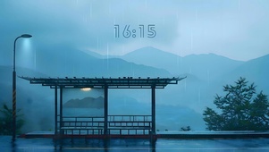 天青色烟雨站台