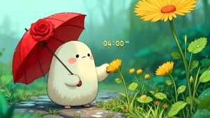 雨天可爱团子