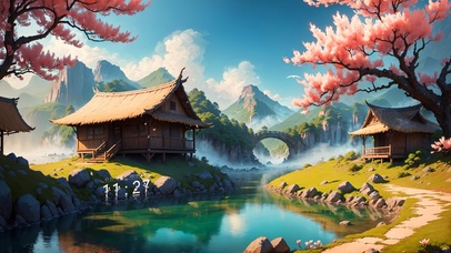 唯美 乡村小草屋