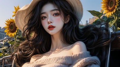 治愈系向日葵女神