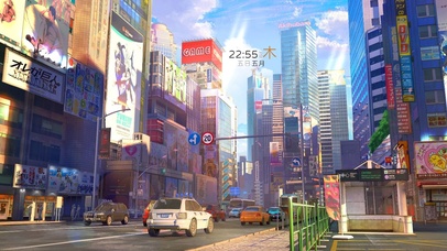 唯美樱花城市街道