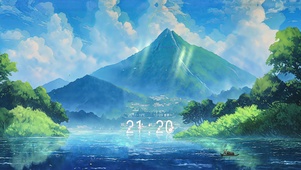 护眼绿色海景