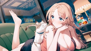 大姐姐和猫