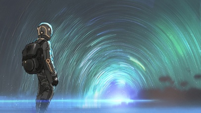 4k超清宇航员与神秘漩涡