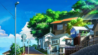 4K唯美治愈日系海景街道