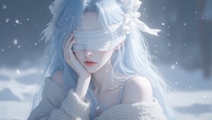 暖阳毛衣女孩