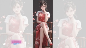 4K性感古风旗袍Ai长腿美女