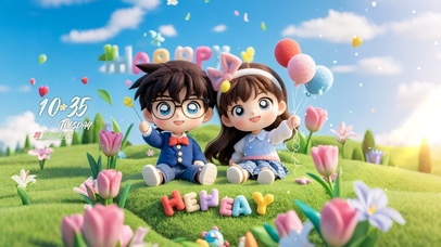 蓝天下的新一和小兰