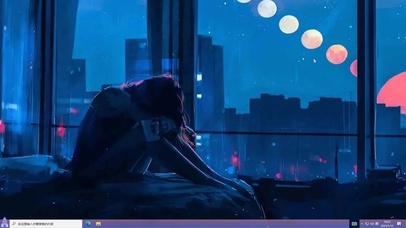 夜晚女孩抱腿