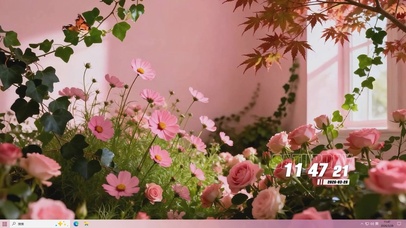 护眼花草树木蝴蝶桌面主题