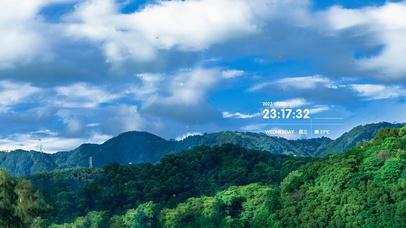 唯美治愈蓝天白云青山