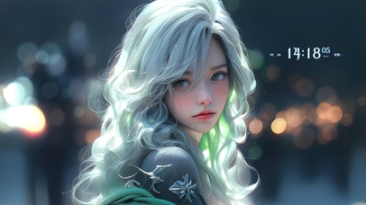 禁欲系长发美女