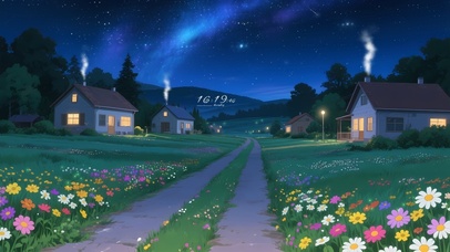 4K 夜晚寂静的乡村小路