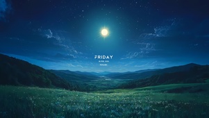夜晚星空下草原