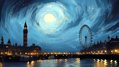 4K 梵高《伦敦之眼》