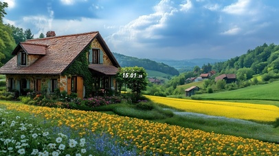 户外护眼田野房屋