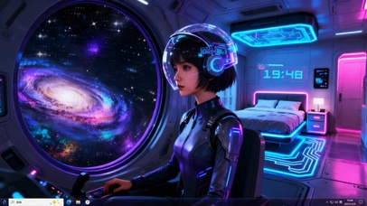 太空女孩—【主题桌面】