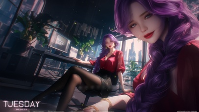 她的微笑像盛开的花朵