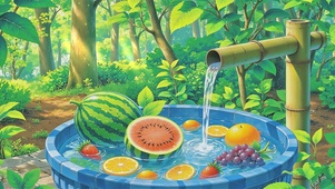 清新竹泉水果池