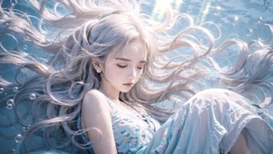 水中沉睡女孩