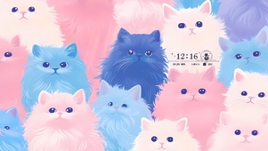 满屏可爱猫咪