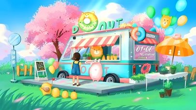 唯美清新治愈樱花甜甜圈