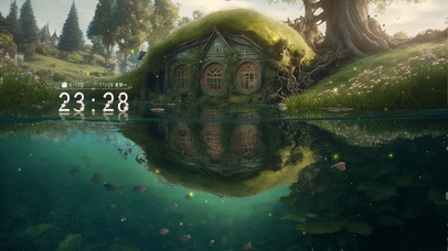 唯美森林荧光小屋