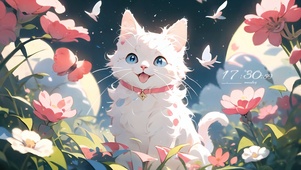 萌系草地小猫