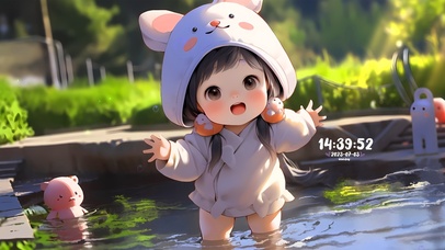 4k 要抱抱小女孩