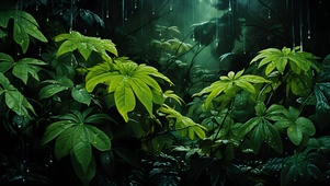 雨中绿色