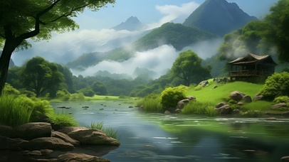 4K 山清水秀 碧水蓝天