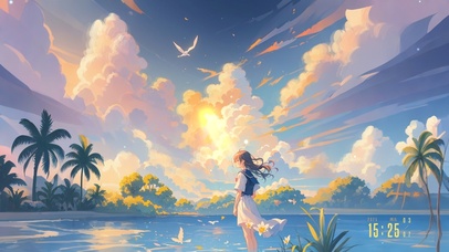 4K 眺望远方的女孩