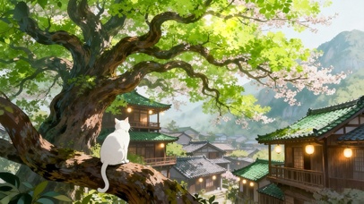 古镇树上的猫咪