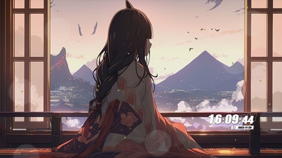 古风少女看风景