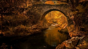 秋季小桥流水