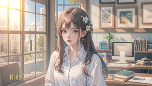 4K 柔美恬静女孩