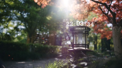 阳光明媚下街景