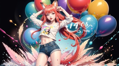 夏日狐狸耳美少女