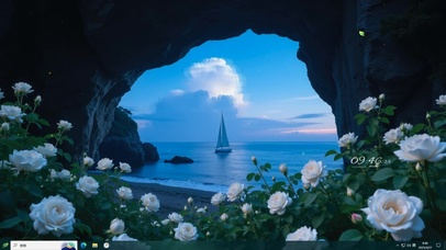  浪漫白玫瑰海岸主题