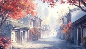 红叶飘落时节