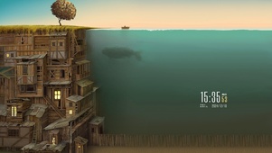 海边的木屋和木屋外的海