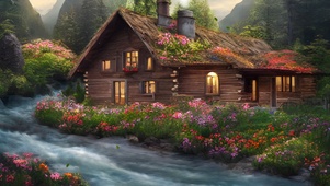 河边小木屋