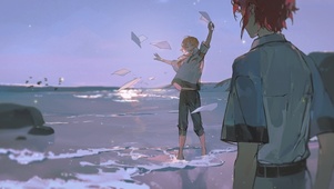 海边玩耍