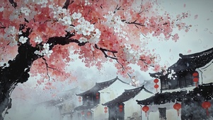 春入江南樱自开