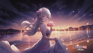 4K 沙滩烟花